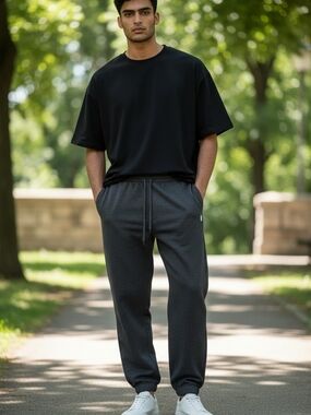 Fruit of the Loom Men’s EverSoft Fleece Sweatpants Charcoal Heather Medium NWOT